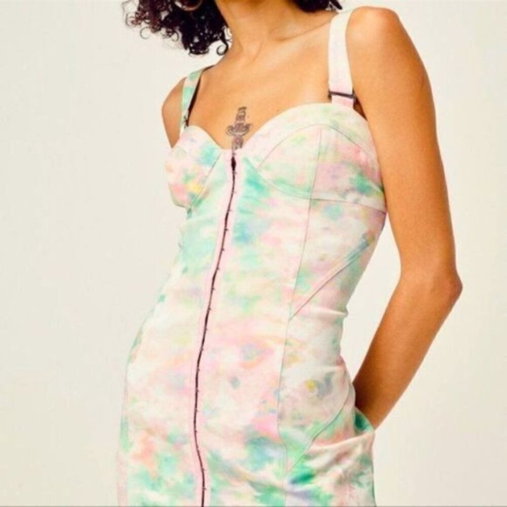 For Love and Lemons Smythe Pastel Mini Dress XS NWT